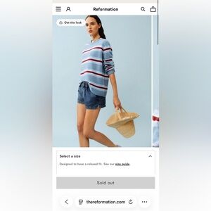 NWT sold out reformation boyfriend cashmere sweater